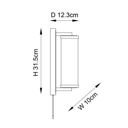 Endon 94077 - Applique da bagno TAYLOR 1xE27/10W/230V IP44 marrone