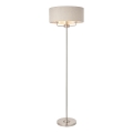 Endon 94359 - Lampada con piedistallo HIGHCLERE 3xE14/40W/230V beige/cromo lucido diametro 47 cm