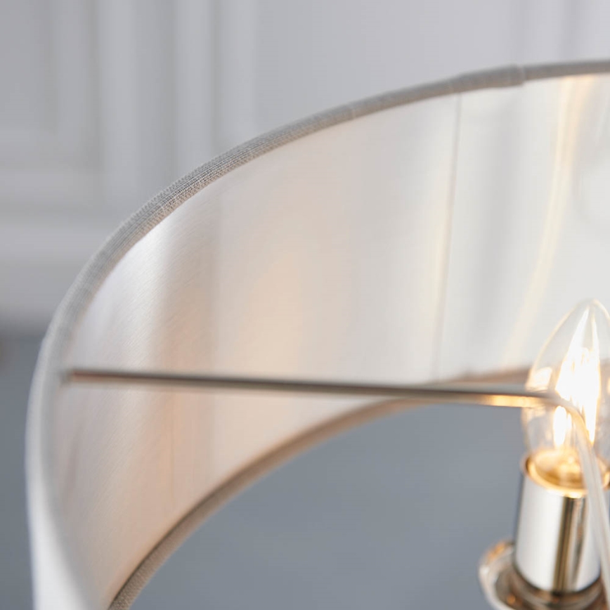 Endon 94377 - Lampadario a sospensione con catena HIGHCLERE 3xE14/40W/230V grigio/cromo lucido
