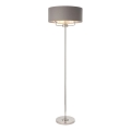 Endon 94378 - Lampada con piedistallo HIGHCLERE 1xE14/40W/230V grigio/cromo lucido diametro 47 cm