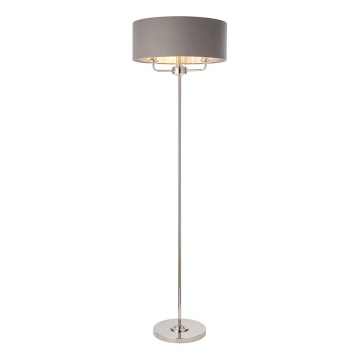Endon 94378 - Lampada con piedistallo HIGHCLERE 1xE14/40W/230V grigio/cromo lucido
