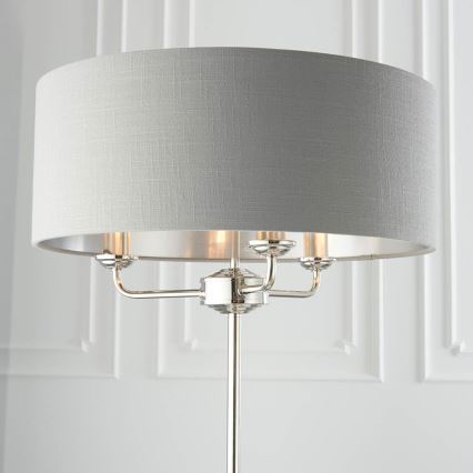 Endon 94378 - Lampada con piedistallo HIGHCLERE 1xE14/40W/230V grigio/cromo lucido