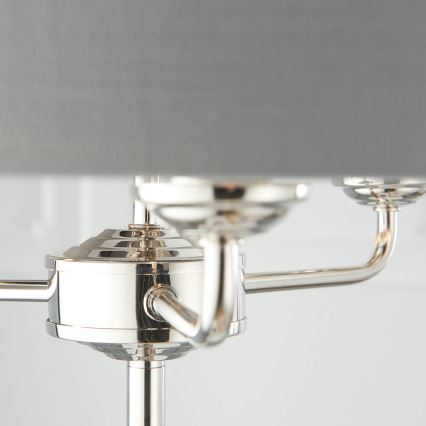 Endon 94378 - Lampada con piedistallo HIGHCLERE 1xE14/40W/230V grigio/cromo lucido