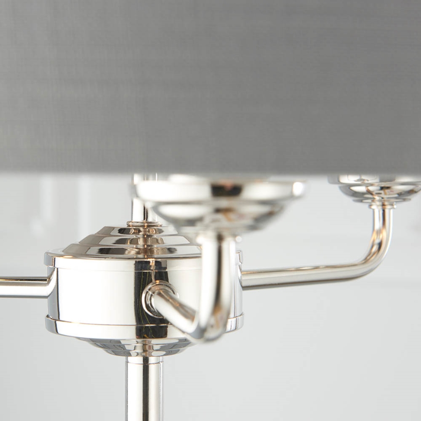 Endon 94378 - Lampada con piedistallo HIGHCLERE 1xE14/40W/230V grigio/cromo lucido