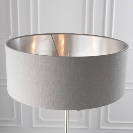 Endon 94378 - Lampada con piedistallo HIGHCLERE 1xE14/40W/230V grigio/cromo lucido