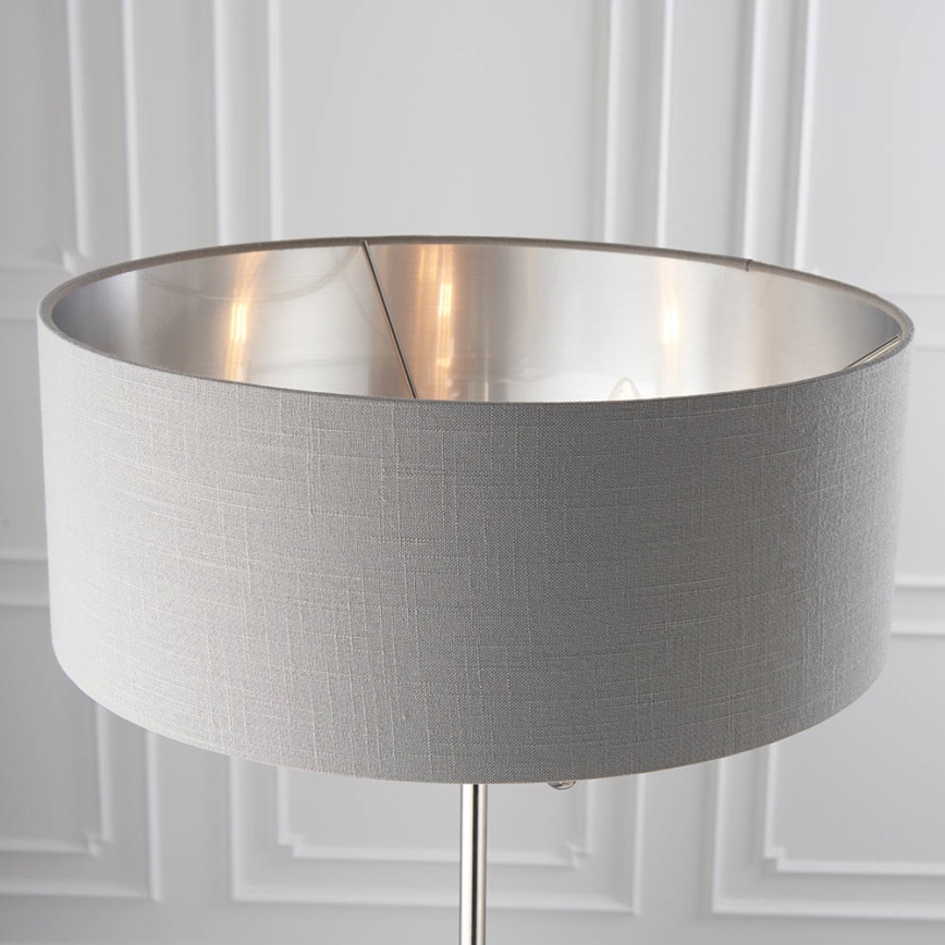 Endon 94378 - Lampada con piedistallo HIGHCLERE 1xE14/40W/230V grigio/cromo lucido