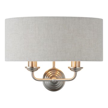 Endon 94403 - Applique HIGHCLERE 2xE14/40W/230V grigio/cromo opaco