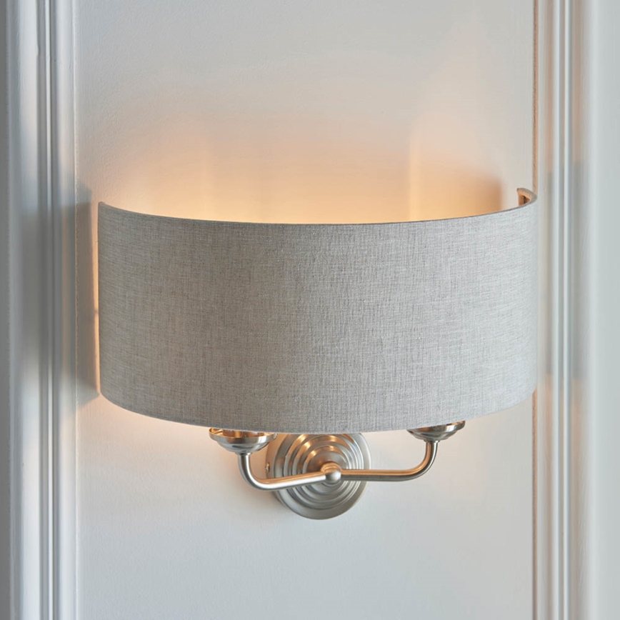 Endon 94403 - Applique HIGHCLERE 2xE14/40W/230V grigio/cromo opaco