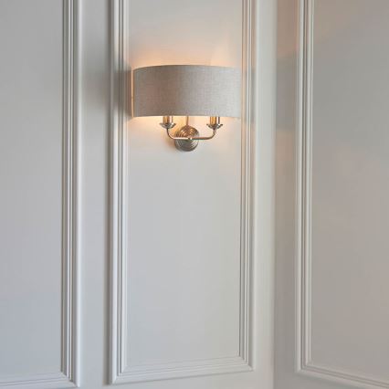 Endon 94403 - Applique HIGHCLERE 2xE14/40W/230V grigio/cromo opaco