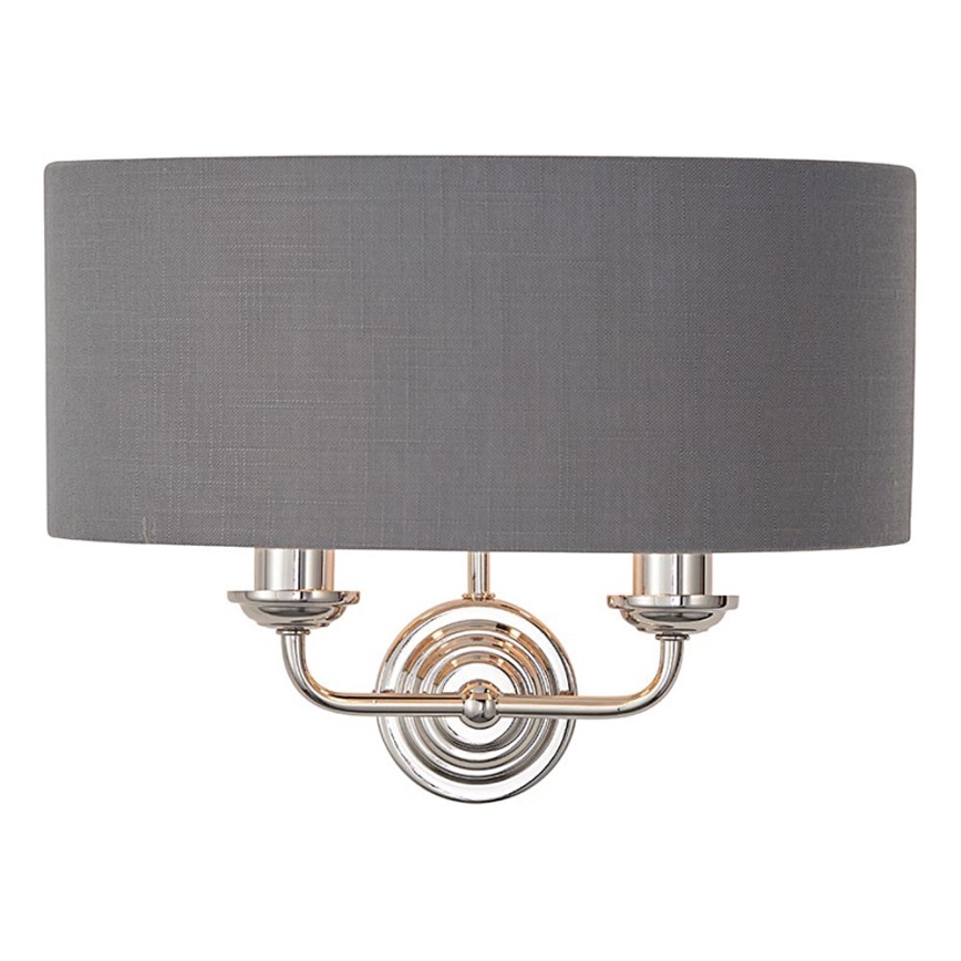 Endon 94406 - Applique HIGHCLERE 2xE14/40W/230V grigio scuro/cromo lucido
