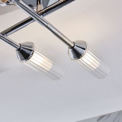 Endon 95045 - Lampadario a plafone per bagni NATORI 6xG9/3W/230V IP44 cromo lucido