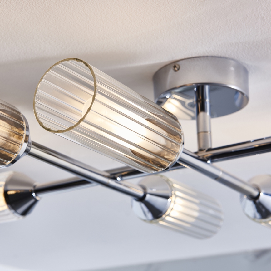 Endon 95045 - Lampadario a plafone per bagni NATORI 6xG9/3W/230V IP44 cromo lucido