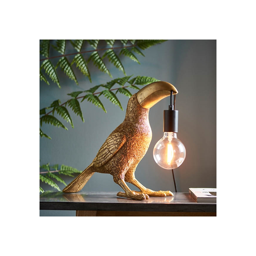 Endon 95077 - Lampada da tavolo TOCO TOUCAN 1xE27/10W/230V oro