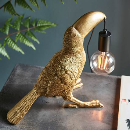 Endon 95077 - Lampada da tavolo TOCO TOUCAN 1xE27/10W/230V oro