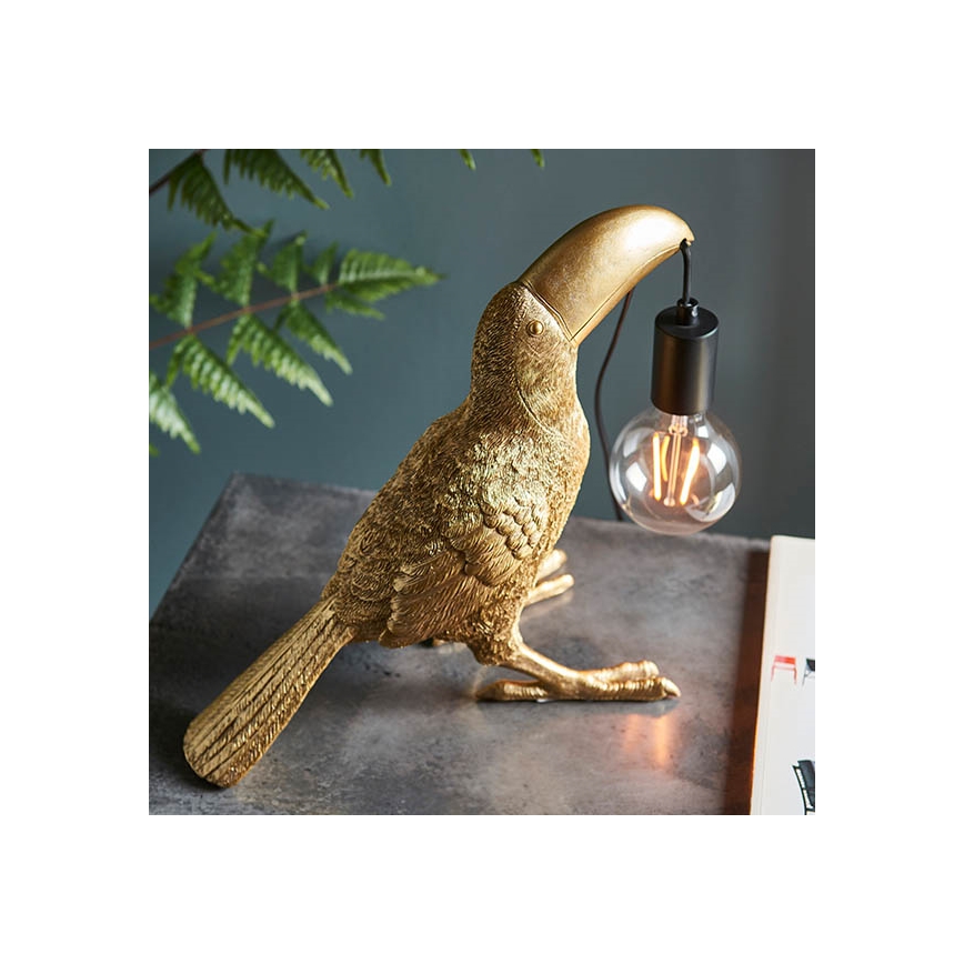 Endon 95077 - Lampada da tavolo TOCO TOUCAN 1xE27/10W/230V oro