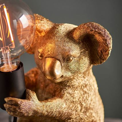 Endon 95082 - Lampada da tavolo KOALA 1xE27/10W/230V dorata