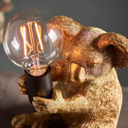 Endon 95082 - Lampada da tavolo KOALA 1xE27/10W/230V dorata