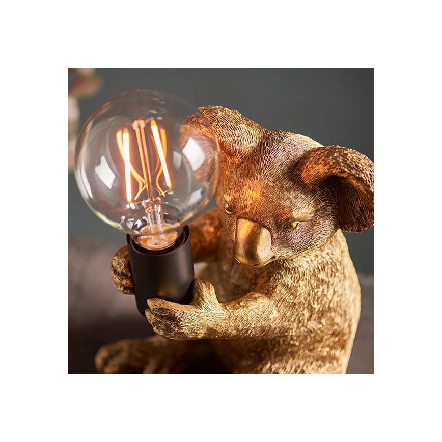 Endon 95082 - Lampada da tavolo KOALA 1xE27/10W/230V dorata