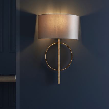 Endon 95210 - Lampada da parete 1xE27/10W/230V grigio/ottone