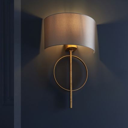 Endon 95210 - Lampada da parete 1xE27/10W/230V grigio/ottone