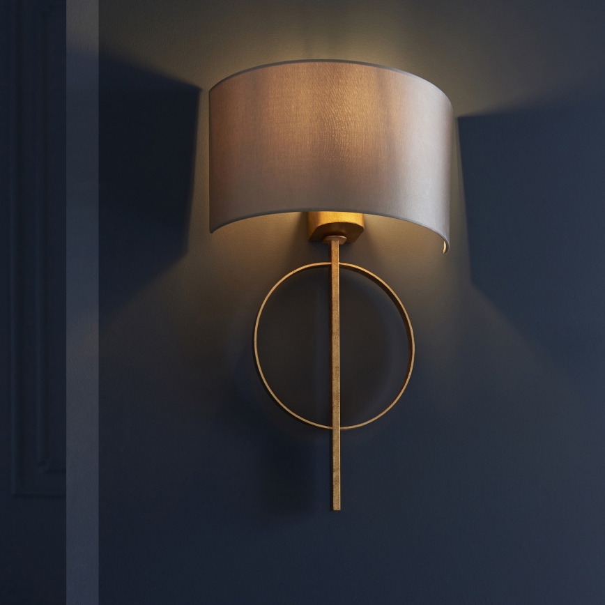 Endon 95210 - Lampada da parete 1xE27/10W/230V grigio/ottone
