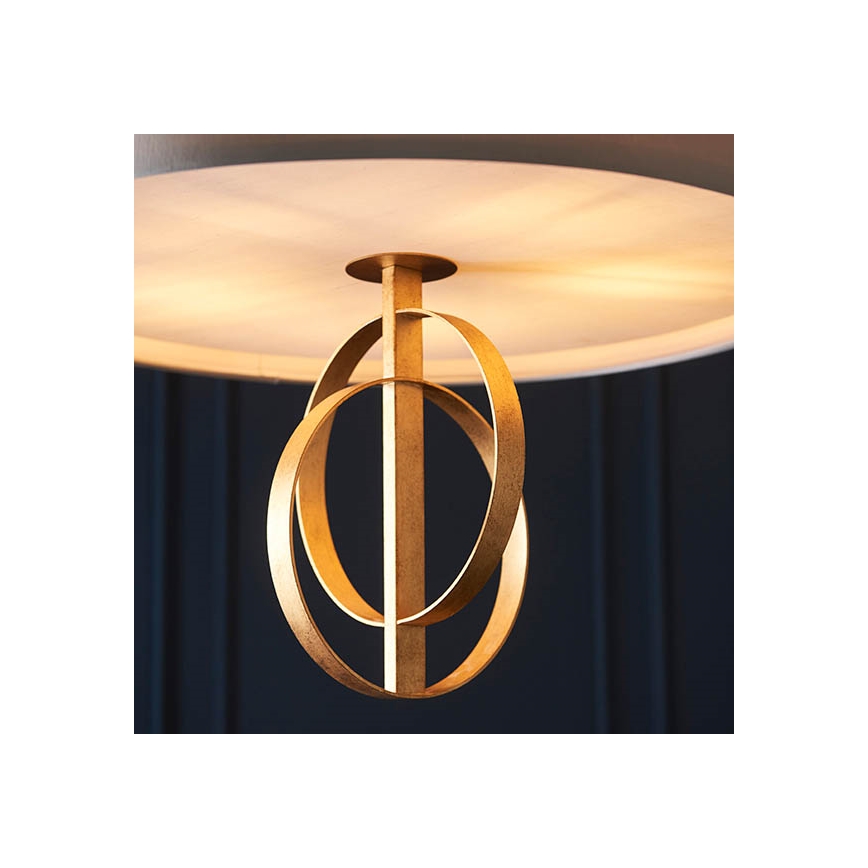 Endon 95211 - Lampadario a catena 5xE27/10W/230V Ø 70 cm grigio/ottone