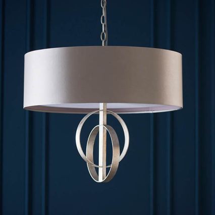 Endon 95215 - Lampadario a catena 5xE27/10W/230V Ø 70 cm grigio