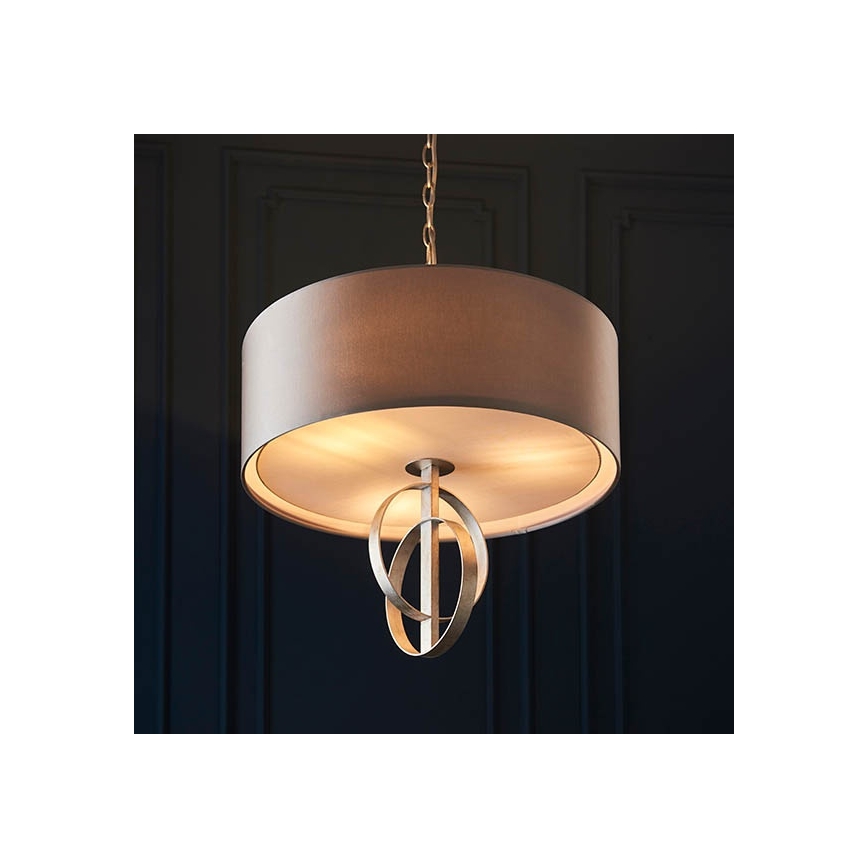 Endon 95215 - Lampadario a catena 5xE27/10W/230V Ø 70 cm grigio