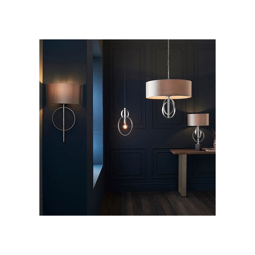 Endon 95215 - Lampadario a catena 5xE27/10W/230V Ø 70 cm grigio