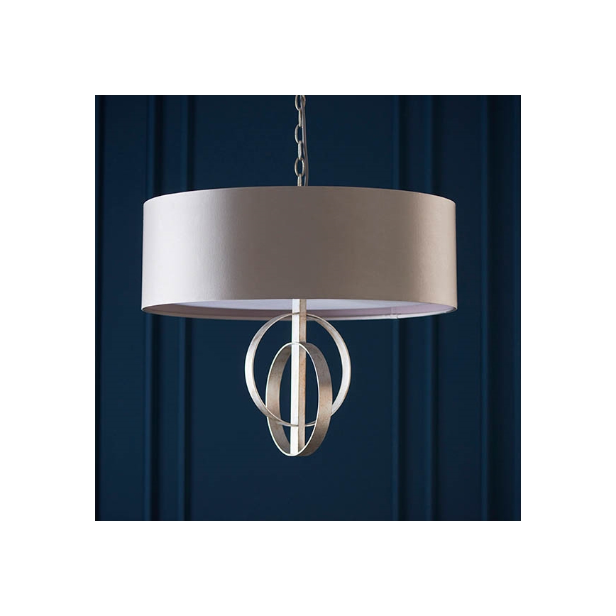 Endon 95216 - Lampadario a catena 3xE27/10W/230V diam. 60 cm grigio