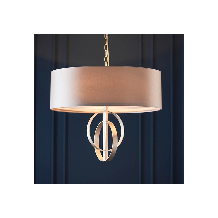 Endon 95216 - Lampadario a catena 3xE27/10W/230V diam. 60 cm grigio