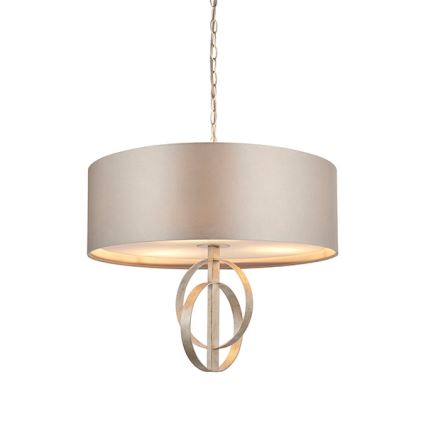 Endon 95216 - Lampadario a catena 3xE27/10W/230V diam. 60 cm grigio