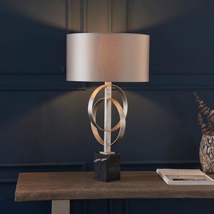 Endon 95217 - Lampada da tavolo 1xE27/10W/230V grigio/nero