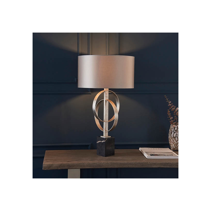 Endon 95217 - Lampada da tavolo 1xE27/10W/230V grigio/nero