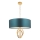 Endon 95219 - Lampadario a sospensione con catena 5xE27/10W/230V Ø 70 cm blu/ottone