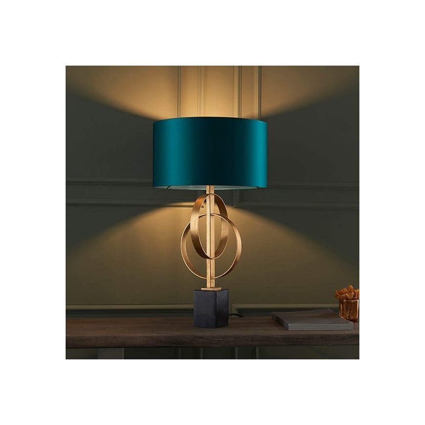 Endon 95221 - Lampada da tavolo 1xE27/10W/230V blu/ottone/nero