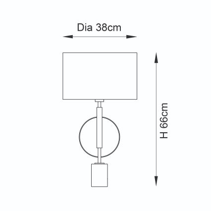 Endon 95221 - Lampada da tavolo 1xE27/10W/230V blu/ottone/nero