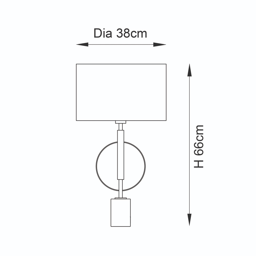 Endon 95221 - Lampada da tavolo 1xE27/10W/230V blu/ottone/nero