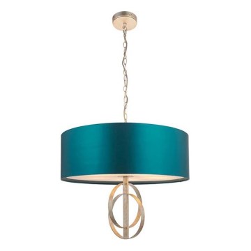 Endon 95223 - Lampadario con catena 5xE27/10W/230V Ø 70 cm blu/grigio