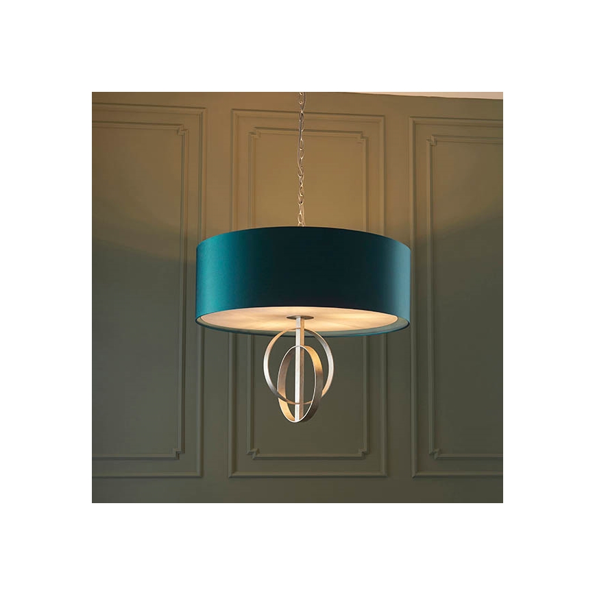 Endon 95223 - Lampadario con catena 5xE27/10W/230V Ø 70 cm blu/grigio