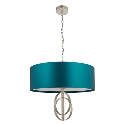 Endon 95223 - Lampadario con catena 5xE27/10W/230V Ø 70 cm blu/grigio