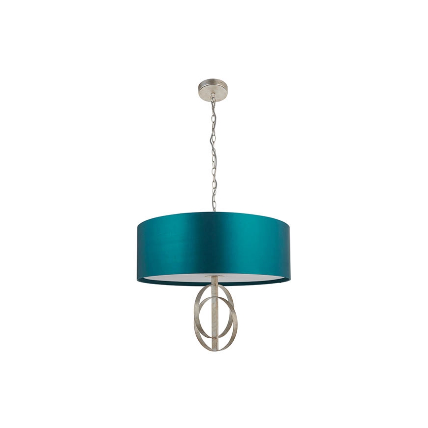 Endon 95223 - Lampadario con catena 5xE27/10W/230V Ø 70 cm blu/grigio