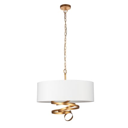Endon 95268 - Lampadario a catena 3xE14/6W/230V Ø 60 cm bianco/ottone