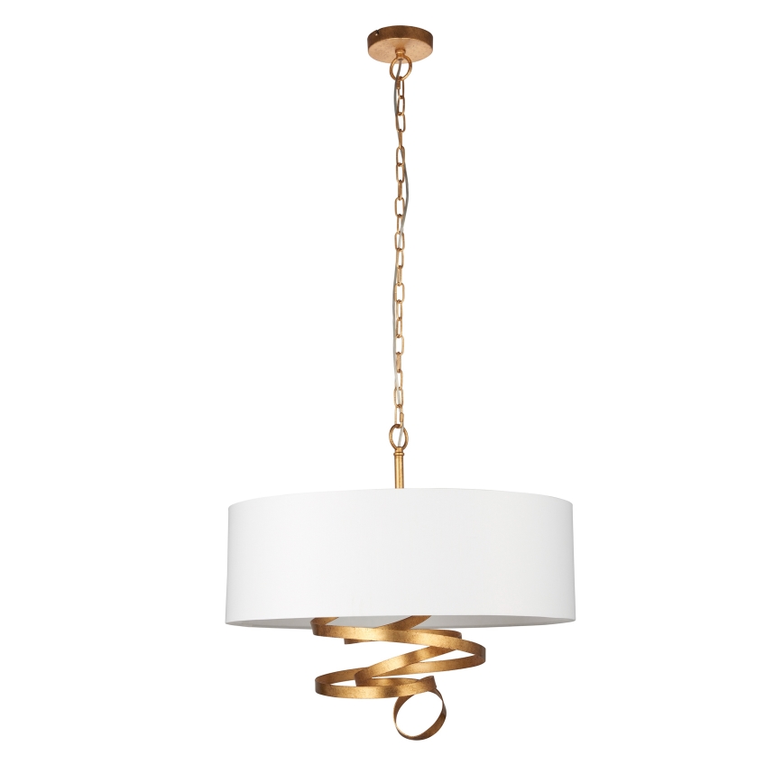 Endon 95268 - Lampadario a catena 3xE14/6W/230V Ø 60 cm bianco/ottone