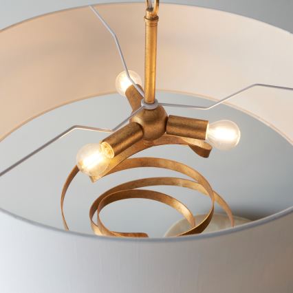 Endon 95268 - Lampadario a catena 3xE14/6W/230V Ø 60 cm bianco/ottone