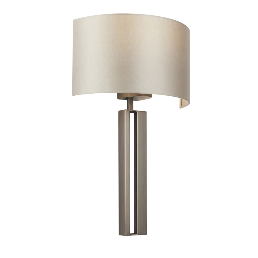 Endon 95449 - Applique da parete 1xE27/10W/230V beige/cromo opaco