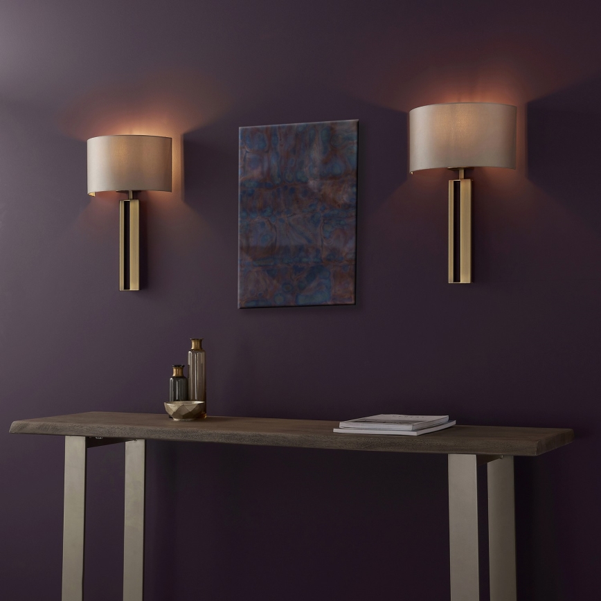 Endon 95452 - Applique da parete 1xE27/10W/230V beige/dorato