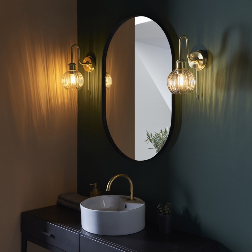 Endon 95507 - Applique da bagno KENDALL 1xE27/10W/230V IP44 ottone