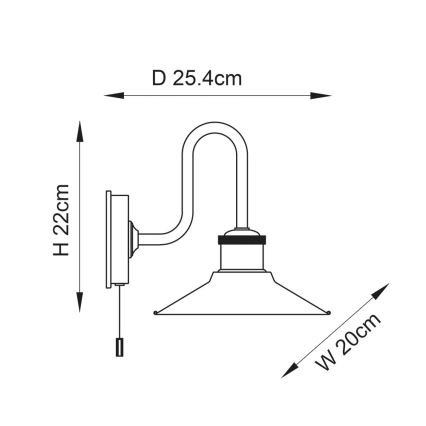 Endon 95508 - Applique da bagno MARIS 1xE27/6W/230V IP44 cromo lucido