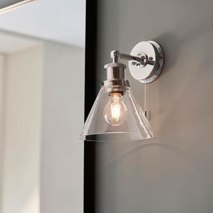 Endon 95513- Faretto da parete per bagno TOULON 1xE27/10W/230V IP44 cromo lucido